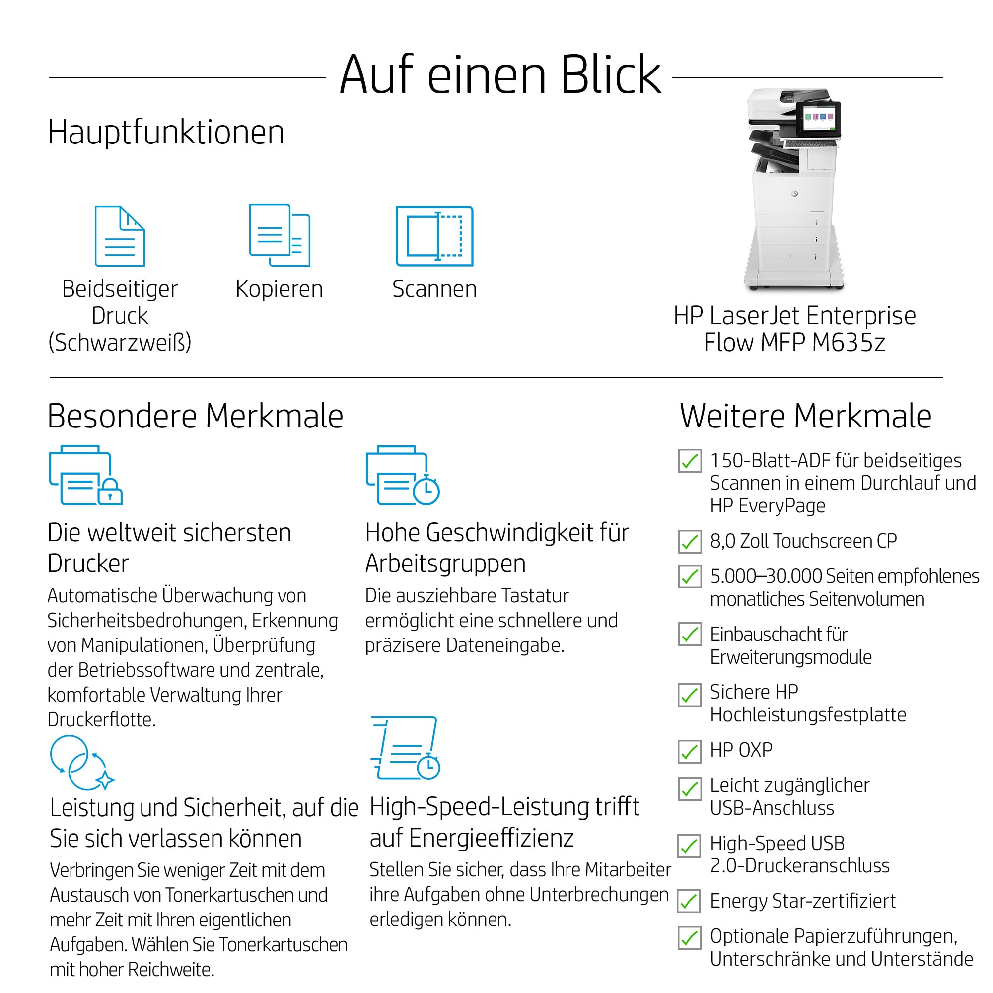 HP LaserJet Enterprise MFP M635z (7PS99A)