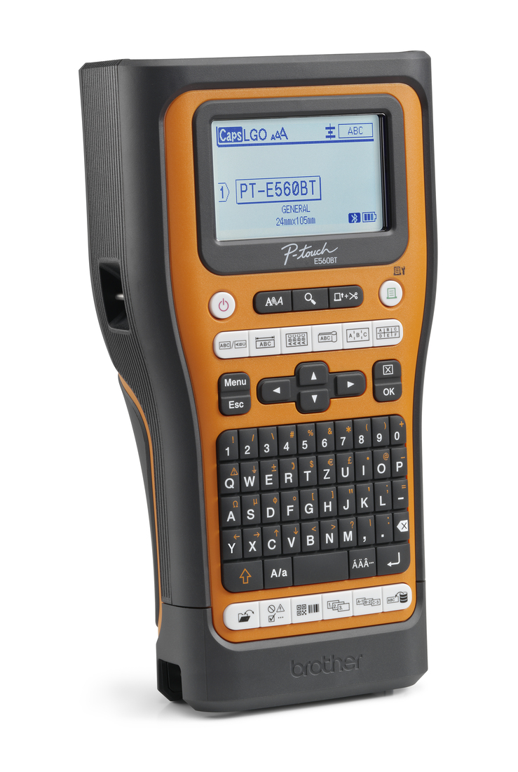 Brother PT-E560BTVP Etikettendrucker Wärmeübertragung 180 x 180 DPI 20 mm/sek Verkabelt & Kabellos HSE/TZe Bluetooth QWERTY