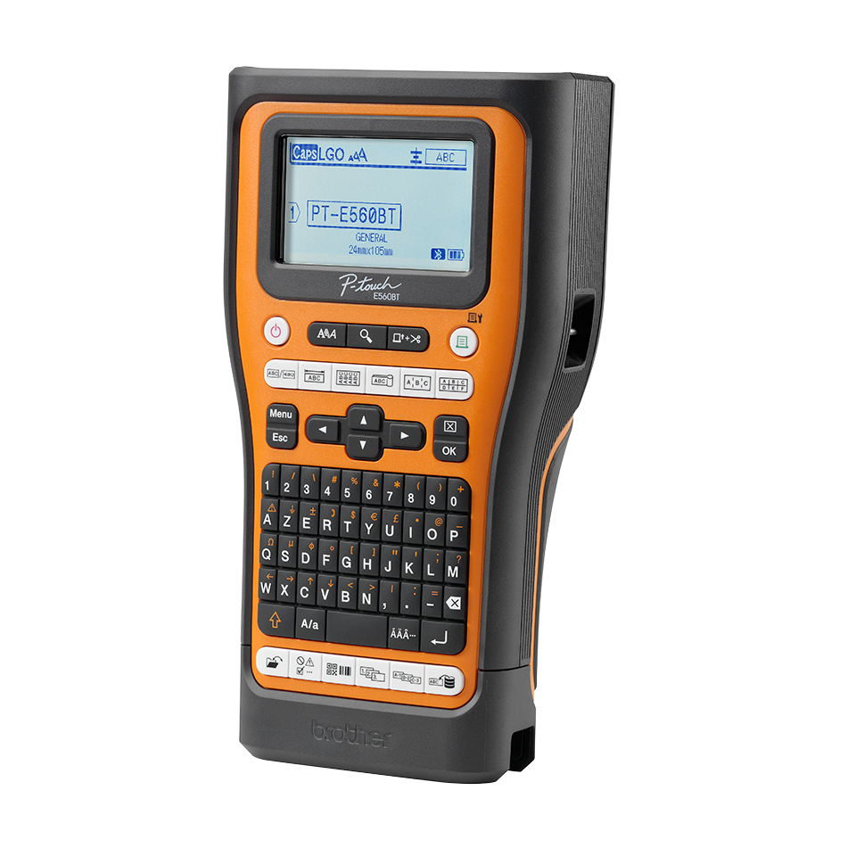 Brother PT-E560BTVP Etikettendrucker Wärmeübertragung 180 x 180 DPI 20 mm/sek Verkabelt & Kabellos HSE/TZe Bluetooth QWERTY