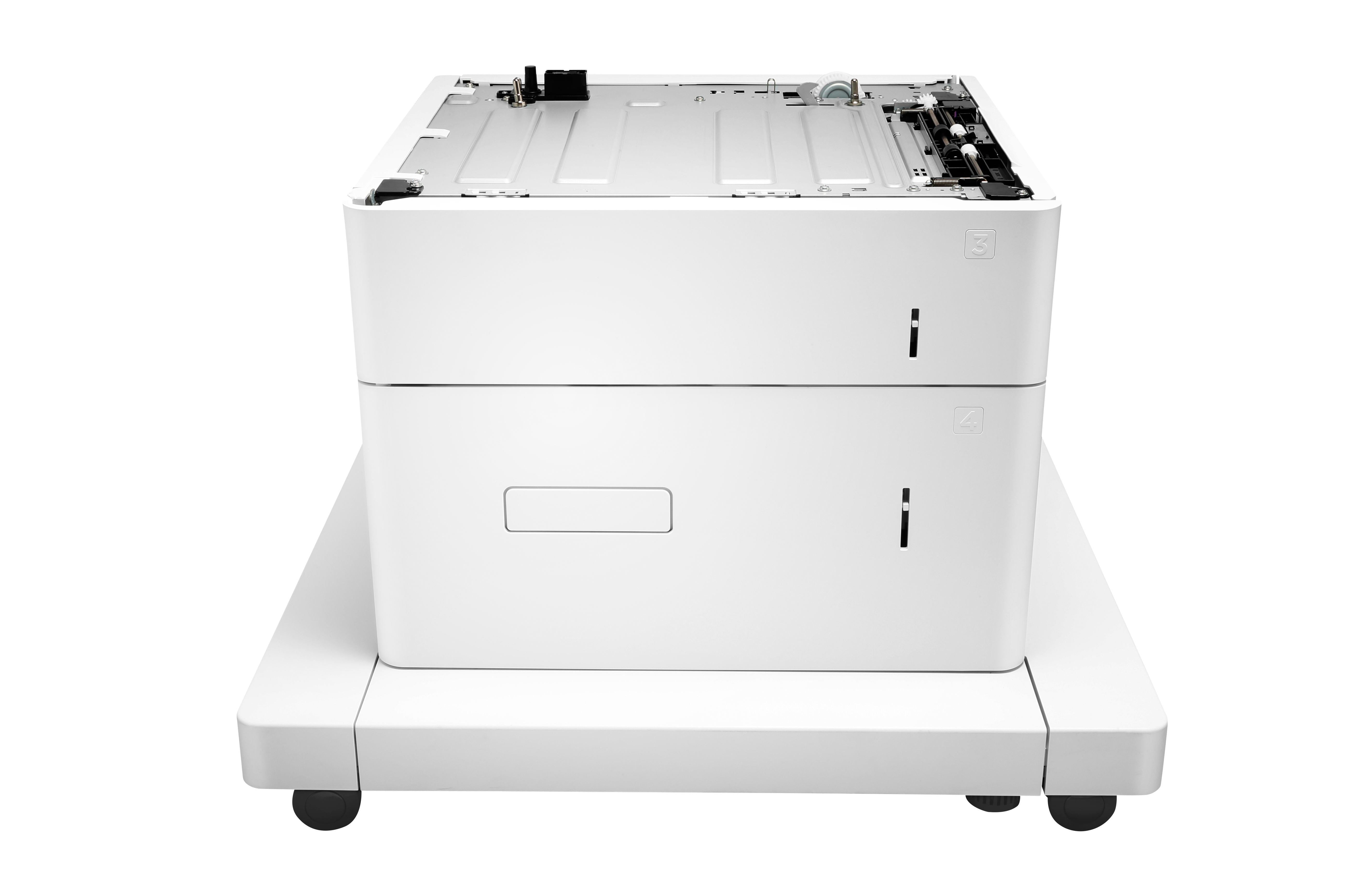 LaserJet 1x550-Blatt und 2000-Blatt-Zuführung mit hoher Kapazität und Unterstand