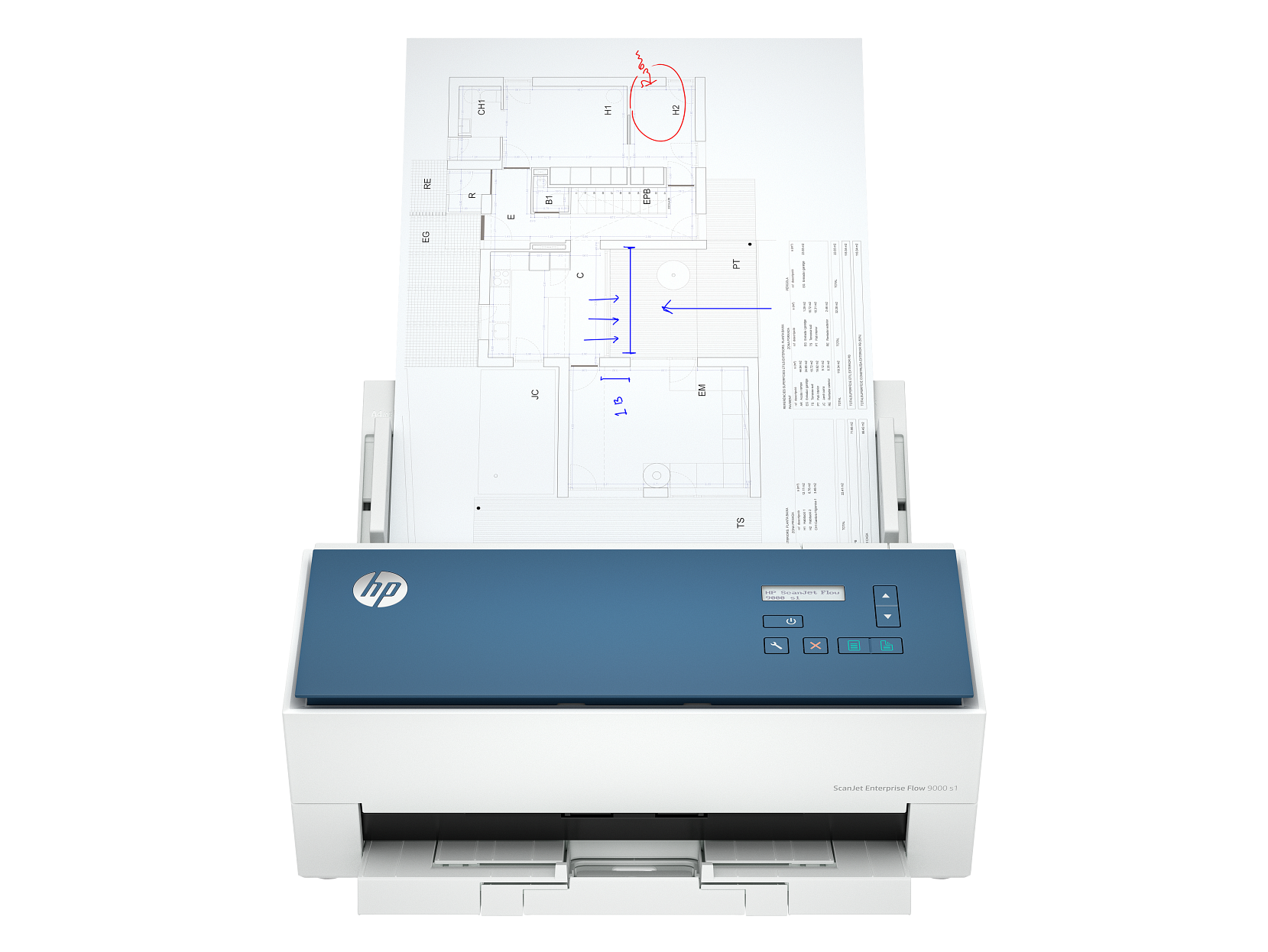 HP ScanJet Enterprise Flow 9000 s1 Scanner mit Einzelblattzuführung (8Q4W0A)