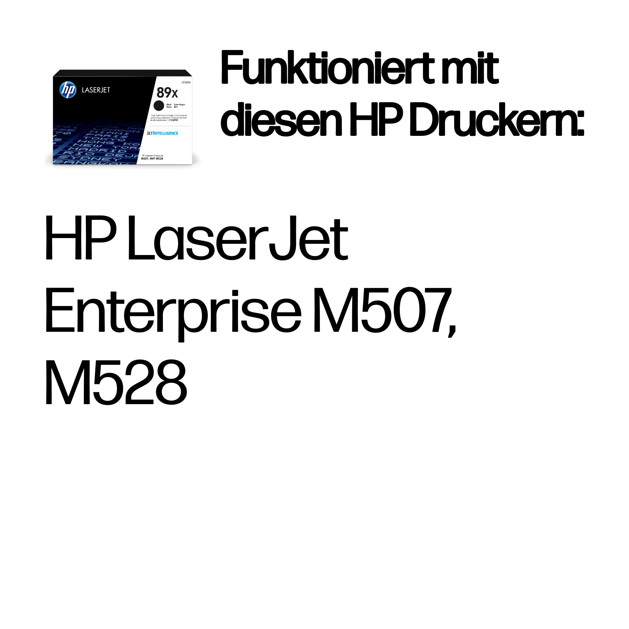 89X Schwarz Original LaserJet Tonerkartusche mit hoher Reichweite
