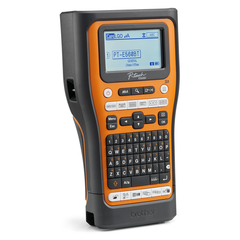 Brother PT-E560BTVP Etikettendrucker Wärmeübertragung 180 x 180 DPI 20 mm/sek Verkabelt & Kabellos HSE/TZe Bluetooth QWERTY
