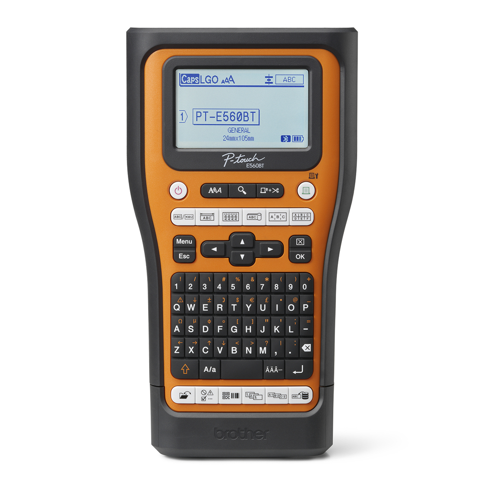 Brother PT-E560BTVP Etikettendrucker Wärmeübertragung 180 x 180 DPI 20 mm/sek Verkabelt & Kabellos HSE/TZe Bluetooth QWERTY