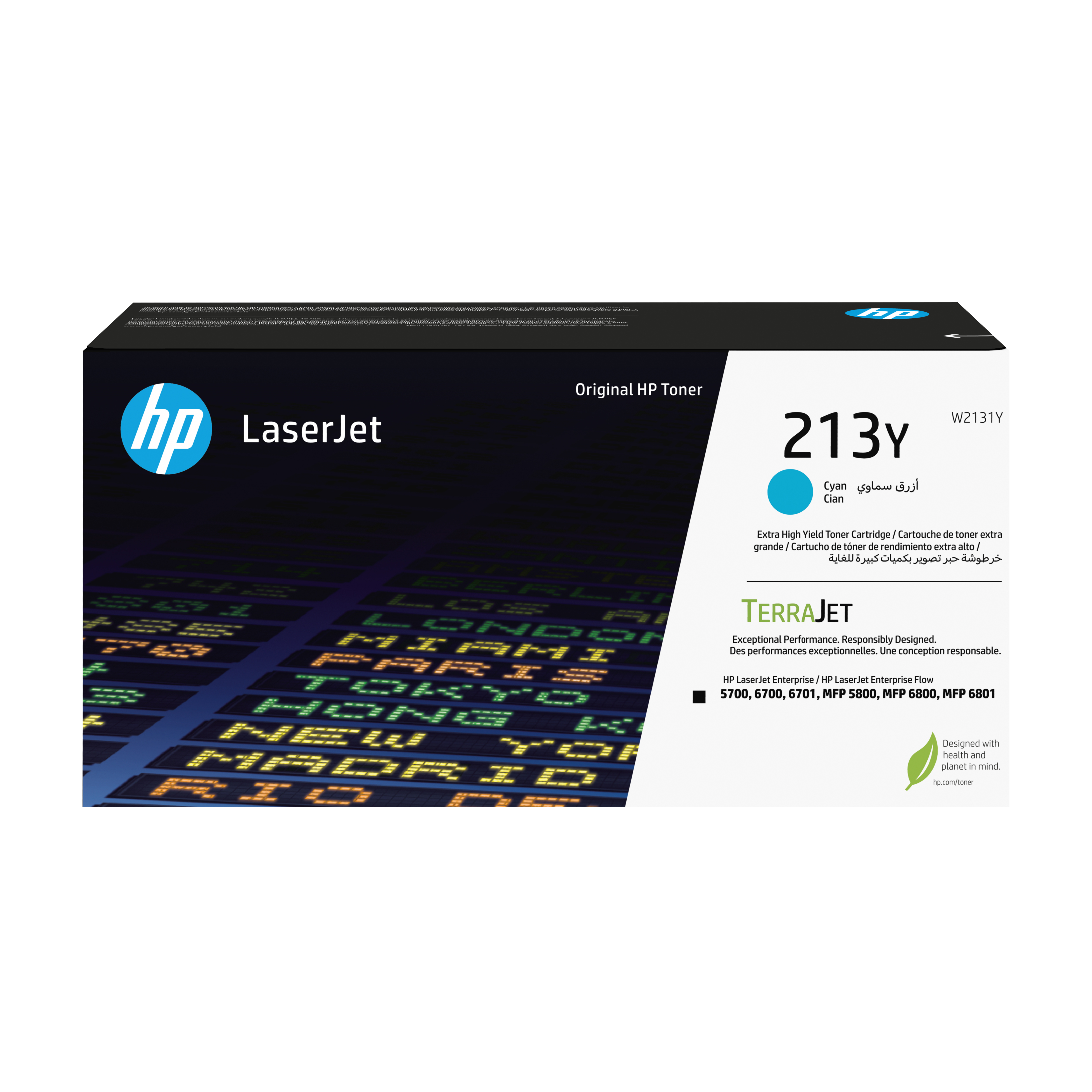 213Y Cyan Original LaserJet Tonerkartusche mit sehr hoher Reichweite