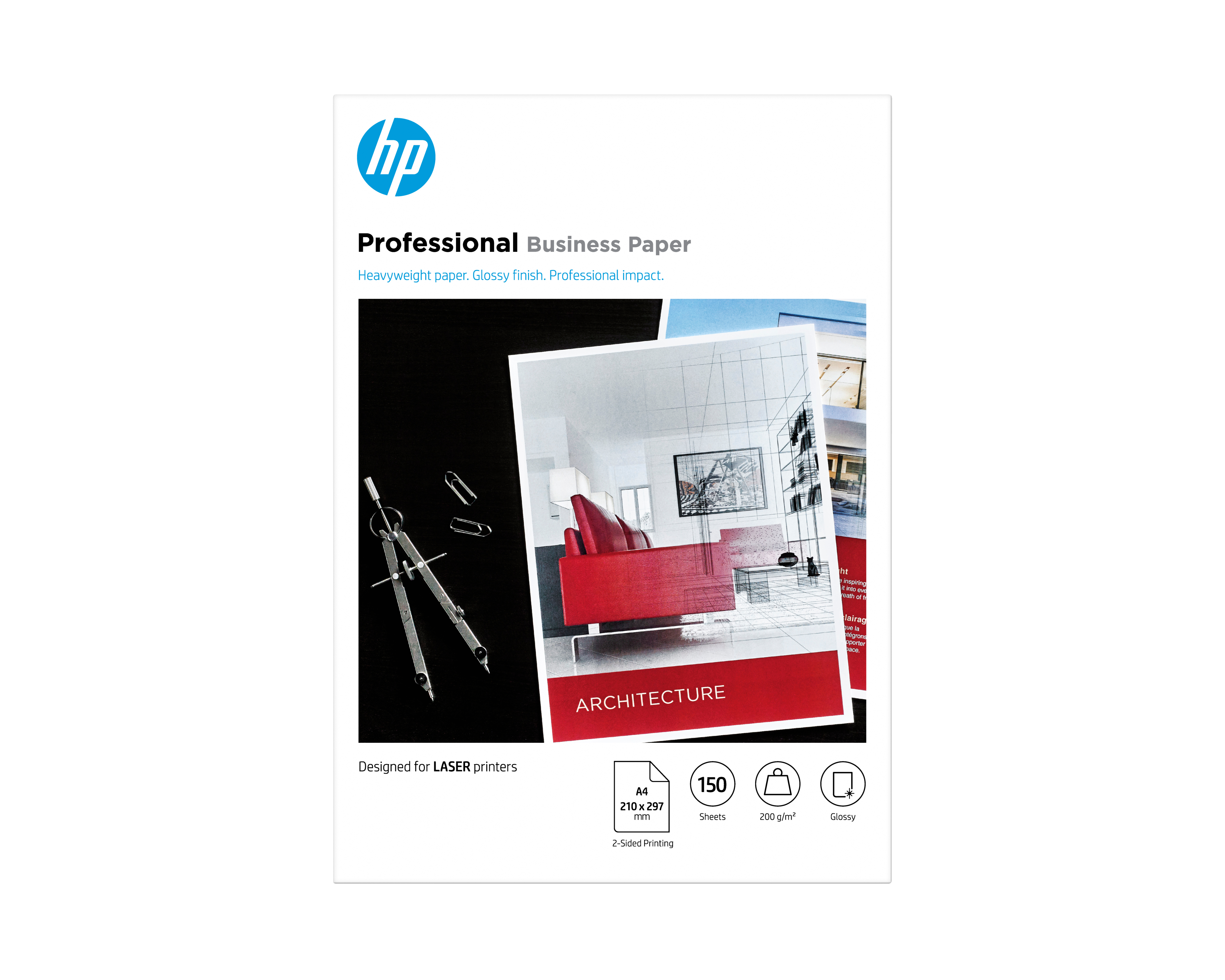 Professional FSC-Laser-Papier, glänzend, 200 g/m2 – 150 Blatt/A4/210 x 297 mm