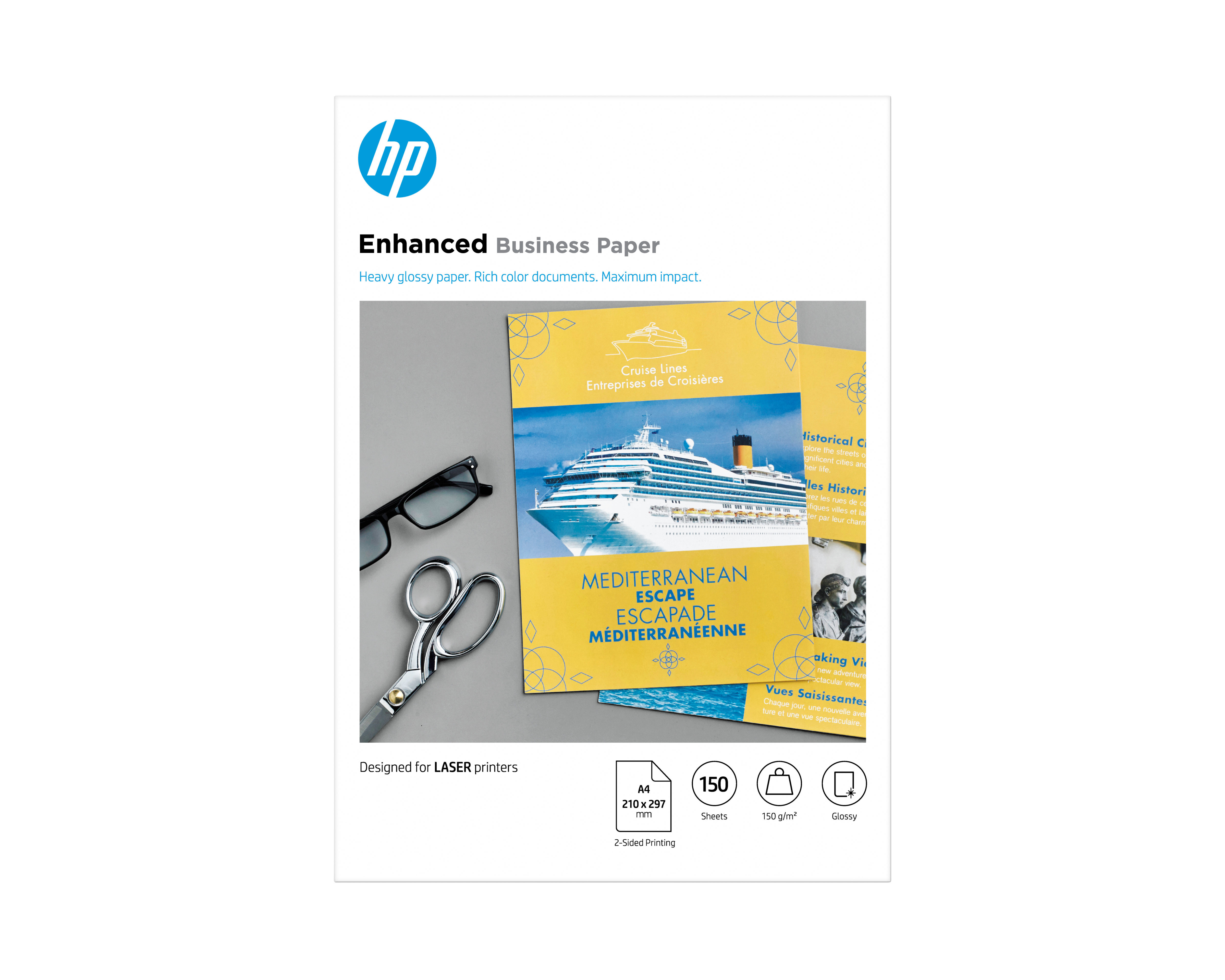 Professional Laser-Papier glänzend 150 g/m2 - 150 Blatt/A4/210 x 297 mm