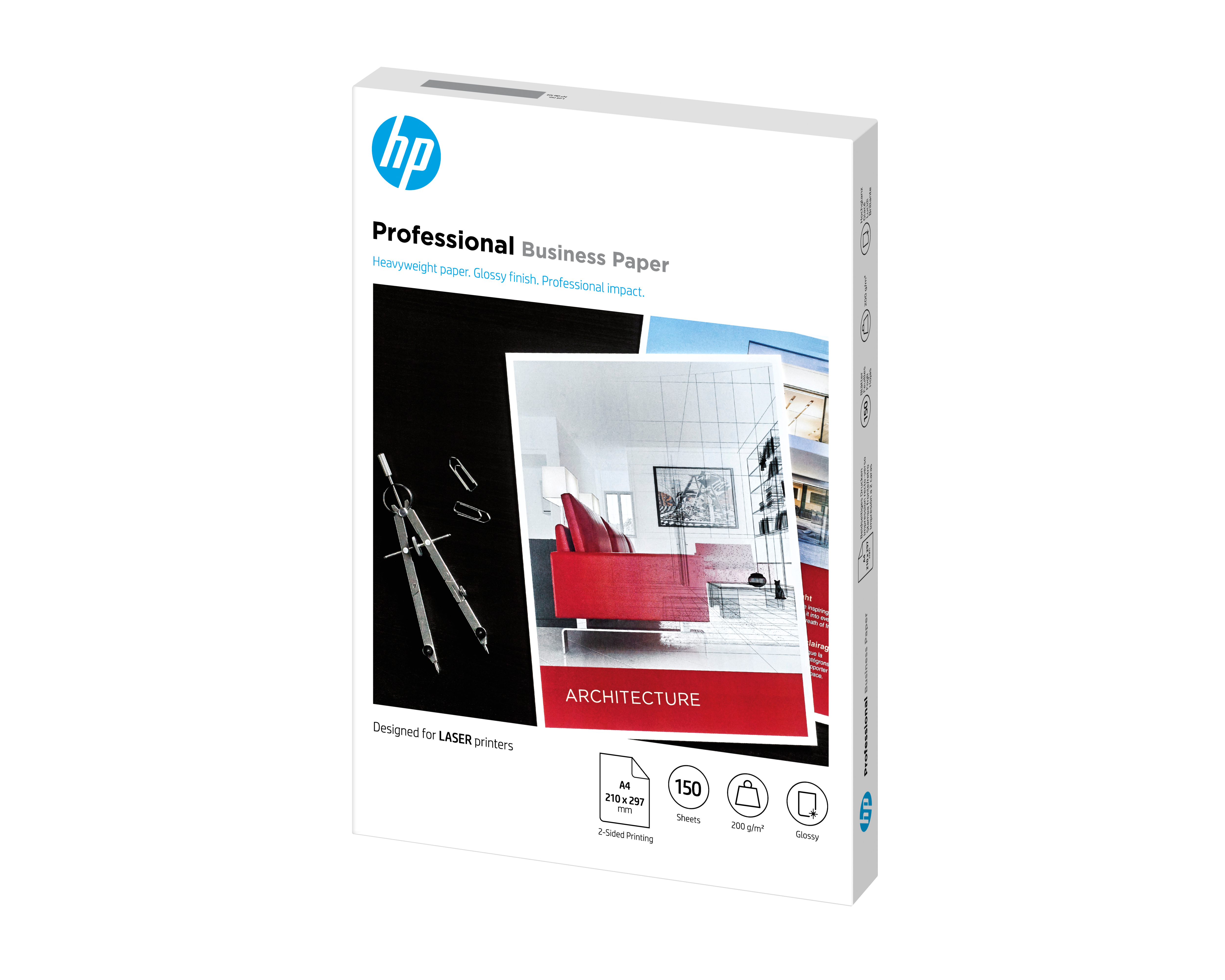 Professional FSC-Laser-Papier, glänzend, 200 g/m2 – 150 Blatt/A4/210 x 297 mm