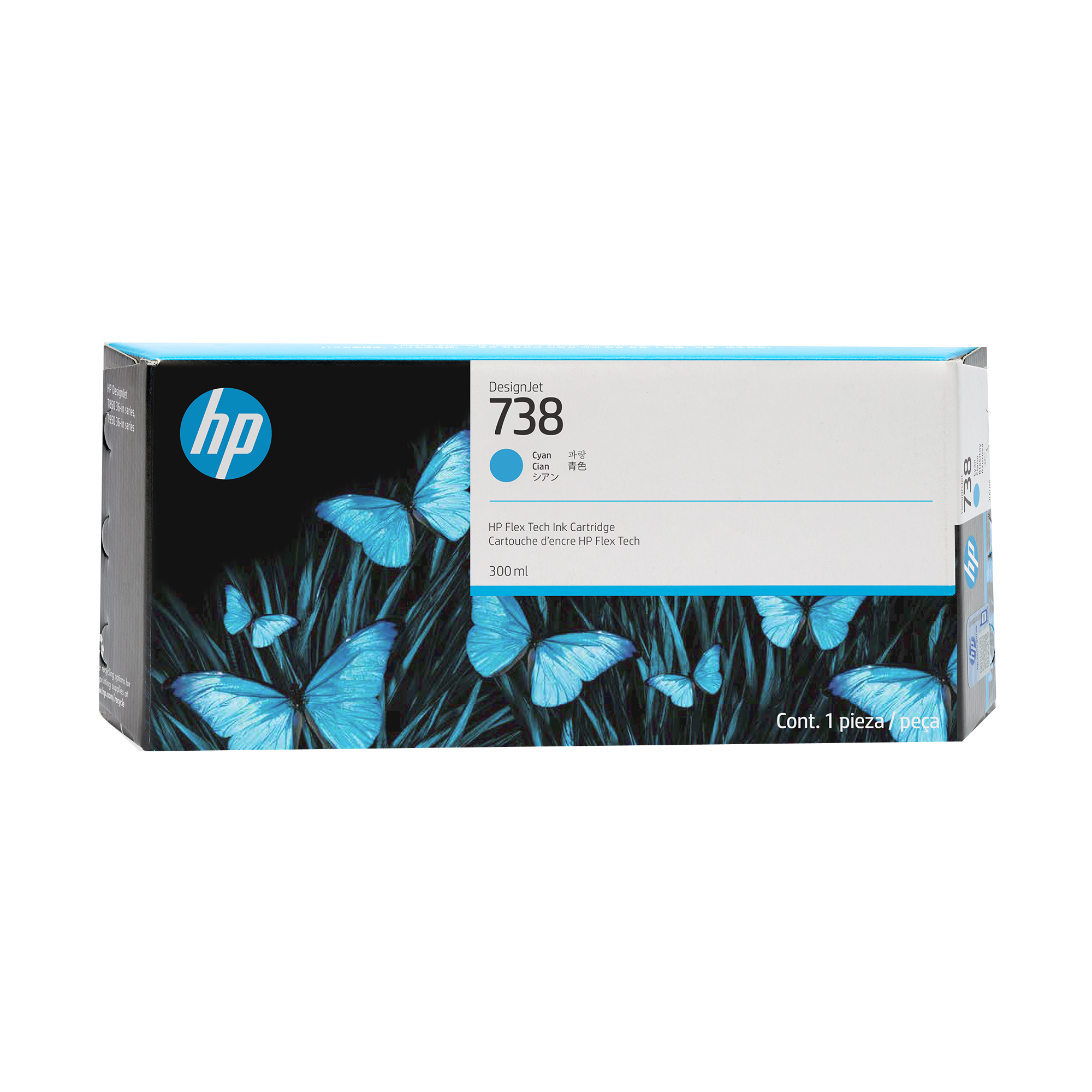 738 DesignJet Druckerpatrone Cyan, 300 ml